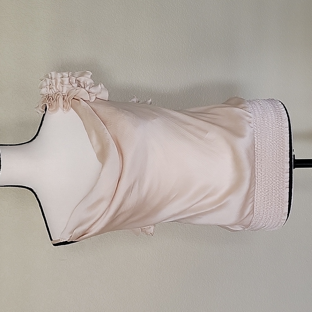 Bebe One Shoulder Ruffle Top